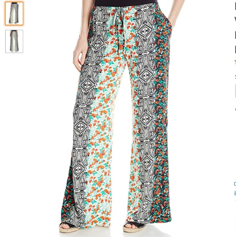 Michael Stars Hippie Floral Print Wide Leg Pants